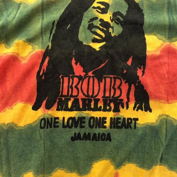 Bob Marley Men's T-Shirt Medium Tie-Dye Short Sleeve Hippie Casual - Picture 4 of 9
